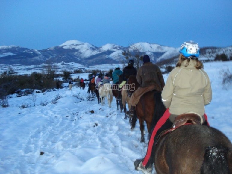 Rutas a caballo en la nieve Rutas a caballo en la nieve